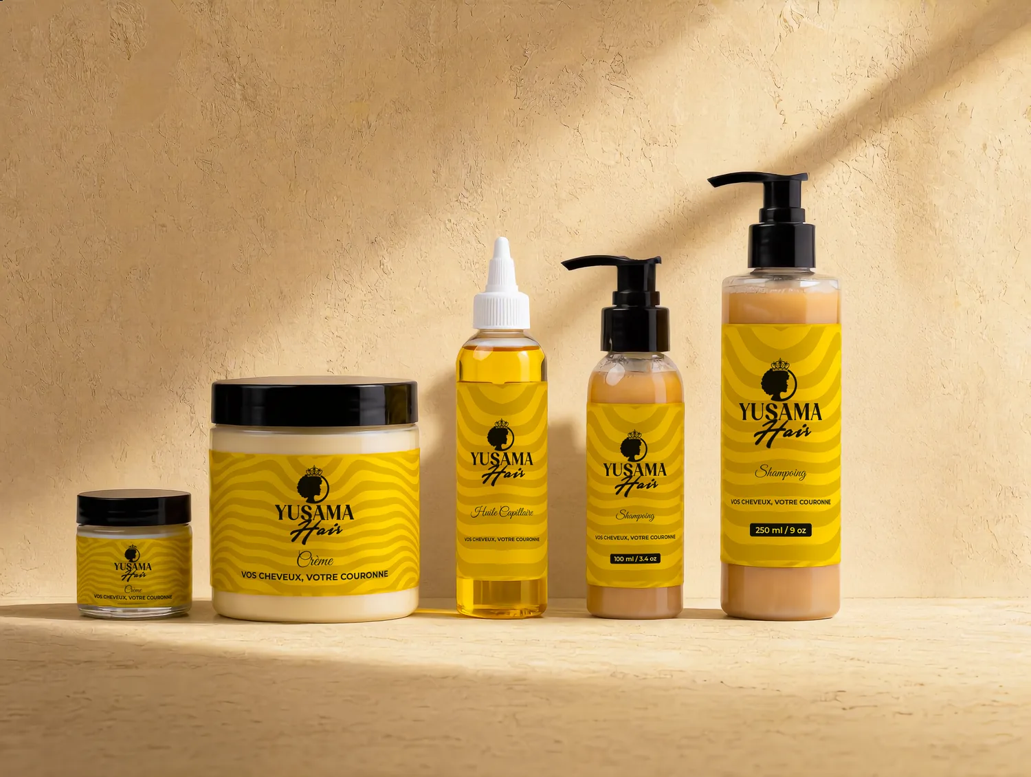 La gamme complète Yusama Hair en studio